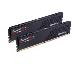 Оперативна пам'ять DDR5 32 Gb (6400 MHz) (Kit 16 Gb x 2) G.SKILL Flare X5 Matte Black (F5-6400J3240G16GX2-FX5)