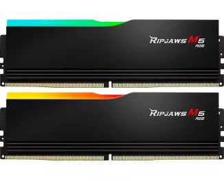 Оперативная память DDR5 32 Gb (6400 MHz) (Kit 16 Gb x 2) G.SKILL Ripjaws M5 RGB Matte Black (F5-6400J3648F16GX2-RM5RK)