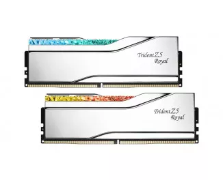 Оперативна пам'ять DDR5 32 Gb (6400 MHz) (Kit 16 Gb x 2) G.SKILL Trident Z5 Royal Silver (F5-6400J3239G16GX2-TR5S)