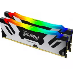 Оперативная память DDR5 32 Gb (6400 MHz) (Kit 16 Gb x 2) Kingston Fury Renegade Silver RGB (KF564C32RSAK2-32)