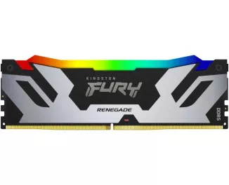 Оперативная память DDR5 32 Gb (6400 MHz) (Kit 16 Gb x 2) Kingston Fury Renegade Silver RGB (KF564C32RSAK2-32)