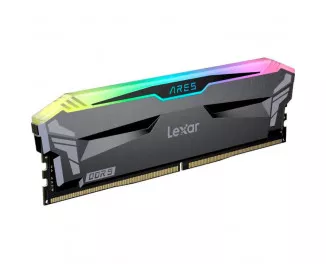 Оперативна пам'ять DDR5 32 Gb (6400 MHz) (Kit 16 Gb x 2) Lexar Ares RGB Black (LD5EU016G-R6400GDLA)