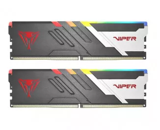 Оперативная память DDR5 32 Gb (6600 MHz) (Kit 16 Gb x 2) Patriot Viper Venom RGB (PVVR532G660C34K)