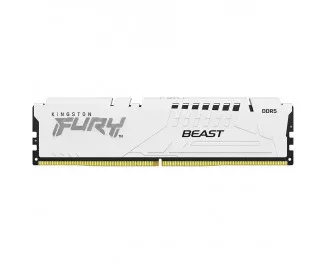 Оперативна пам'ять DDR5 32 Gb (6800 MHz) (Kit 16 Gb x 2) Kingston Fury Beast White (KF568C34BWK2-32)