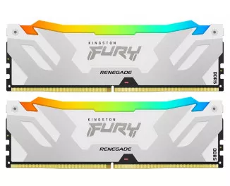 Оперативная память DDR5 32 Gb (6800 MHz) (Kit 16 Gb x 2) Kingston Fury Renegade RGB White (KF568C36RWAK2-32)