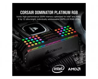Оперативная память DDR5 32 Gb (7200 MHz) (Kit 16 Gb x 2) Corsair DOMINATOR PLATINUM RGB Black (CMT32GX5M2X7200C34)