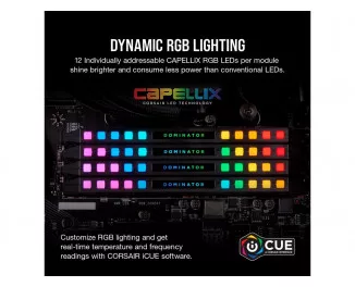 Оперативная память DDR5 32 Gb (7200 MHz) (Kit 16 Gb x 2) Corsair DOMINATOR PLATINUM RGB Black (CMT32GX5M2X7200C34)