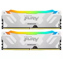 Оперативная память DDR5 32 Gb (7200 MHz) (Kit 16 Gb x 2) Kingston Fury Renegade RGB White (KF572C38RWAK2-32)