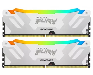 Оперативная память DDR5 32 Gb (7600 MHz) (Kit 16 Gb x 2) Kingston Fury Renegade RGB White (KF576C38RWAK2-32)