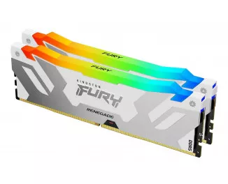 Оперативна пам'ять DDR5 32 Gb (7600 MHz) (Kit 16 Gb x 2) Kingston Fury Renegade RGB White (KF576C38RWAK2-32)