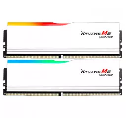 Оперативна пам'ять DDR5 48 Gb (6000 MHz) (Kit 24 Gb x 2) G.SKILL Ripjaws M5 Neo RGB Matte White (F5-6000J3036F24GX2-RM5NRW)