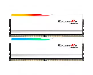 Оперативна пам'ять DDR5 48 Gb (6000 MHz) (Kit 24 Gb x 2) G.SKILL Ripjaws M5 Neo RGB Matte White (F5-6000J3036F24GX2-RM5NRW)