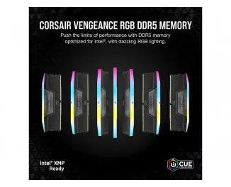Оперативная память DDR5 48 Gb (7000 MHz) (Kit 24 Gb x 2) Corsair Vengeance RGB Black (CMH48GX5M2B7000C36)