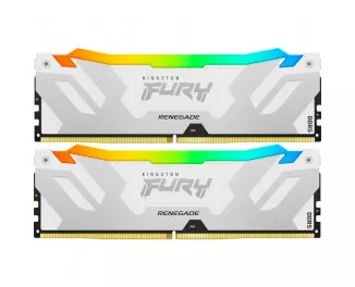 Оперативная память DDR5 48 Gb (8000 MHz) (Kit 24 Gb x 2) Kingston Fury Renegade RGB White (KF580C38RWAK2-48)