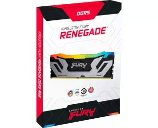Оперативная память DDR5 48 Gb (8800 MHz) (Kit 24 Gb x 2) Kingston Fury Renegade RGB Silver (KF588CU42RSAK2-48)