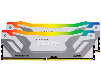 Оперативна пам'ять DDR5 48 Gb (8800 MHz) (Kit 24 Gb x 2) Kingston Fury Renegade RGB White (KF588CU42RWAK2-48)