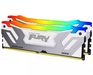 Оперативная память DDR5 48 Gb (8800 MHz) (Kit 24 Gb x 2) Kingston Fury Renegade RGB White (KF588CU42RWAK2-48)