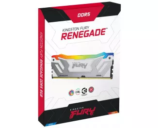 Оперативная память DDR5 48 Gb (8800 MHz) (Kit 24 Gb x 2) Kingston Fury Renegade RGB White (KF588CU42RWAK2-48)