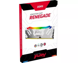 Оперативная память DDR5 48 Gb (8800 MHz) (Kit 24 Gb x 2) Kingston Fury Renegade RGB White (KF588CU42RWAK2-48)