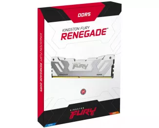 Оперативна пам'ять DDR5 48 Gb (8800 MHz) (Kit 24 Gb x 2) Kingston Fury Renegade White (KF588CU42RWK2-48)