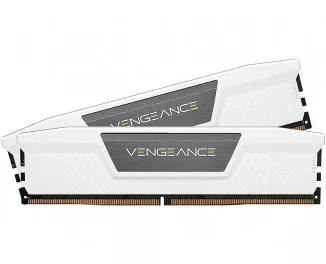 Оперативная память DDR5 64 Gb (5200 MHz) (Kit 32 Gb x 2) Corsair Vengeance White (CMK64GX5M2B5200C40W)