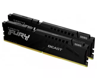 Оперативная память DDR5 64 Gb (5200 MHz) (Kit 32 Gb x 2) Kingston Fury Beast Black (KF552C40BBK2-64)