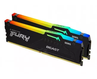 Оперативная память DDR5 64 Gb (5200 MHz) (Kit 32 Gb x 2) Kingston Fury Beast RGB EXPO (KF552C36BBEAK2-64)