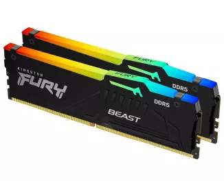 Оперативная память DDR5 64 Gb (5600 MHz) (Kit 32 Gb x 2) Kingston Fury Beast RGB EXPO (KF556C36BBEAK2-64)