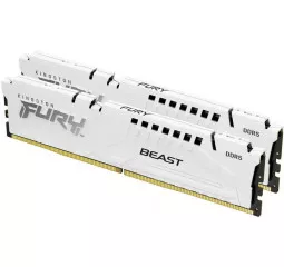 Оперативная память DDR5 64 Gb (5600 MHz) (Kit 32 Gb x 2) Kingston Fury Beast White (KF556C40BWK2-64)