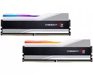 Оперативная память DDR5 64 Gb (6000 MHz) (Kit 32 Gb x 2) G.SKILL Trident Z5 RGB Silver (F5-6000J3238G32GX2-TZ5RS)