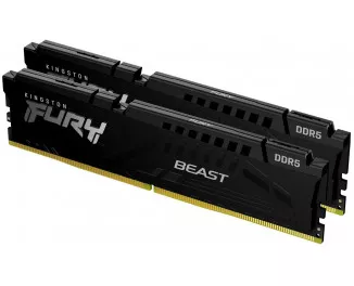 Оперативная память DDR5 64 Gb (6000 MHz) (Kit 32 Gb x 2) Kingston Fury Beast EXPO Black (KF560C36BBE2K2-64)