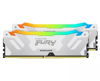 Оперативная память DDR5 64 Gb (6400 MHz) (Kit 32 Gb x 2) Kingston Fury Renegade RGB White (KF564C32RWAK2-64)