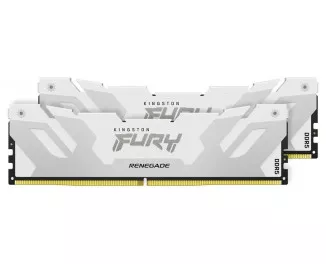Оперативная память DDR5 64 Gb (6400 MHz) (Kit 32 Gb x 2) Kingston Fury Renegade White (KF564C32RWK2-64)
