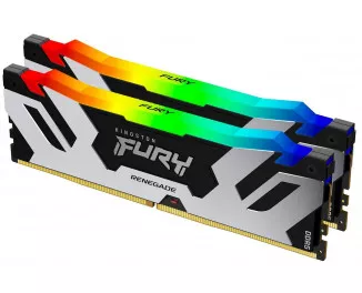 Оперативна пам'ять DDR5 96 Gb (6000 MHz) (Kit 48 Gb x 2) Kingston Fury Renegade RGB (KF560C32RSAK2-96)