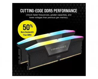 Оперативная память DDR5 96 Gb (6400 MHz) (Kit 48 Gb x 2) Corsair Vengeance RGB Black (CMH96GX5M2B6400C32)