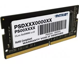 Память для ноутбука SO-DIMM DDR4 8 Gb (3200 MHz) Patriot (PSD48G320081S)