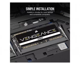 Пам'ять для ноутбука SO-DIMM DDR5 32 Gb (5600 MHz) (Kit 16 Gb x 2) Corsair Vengeance (CMSX32GX5M2A5600C48)