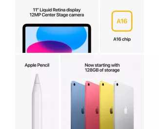 Планшет Apple iPad 11 2025 Wi-Fi 256Gb Yellow (MD4J4)