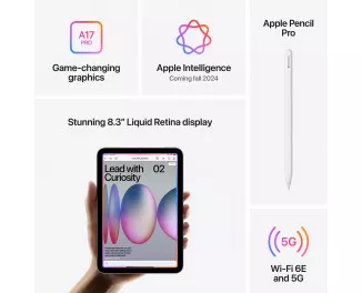 Планшет Apple iPad mini 7 2024 Wi-Fi + Cellular 128GB Starlight (MXPQ3)