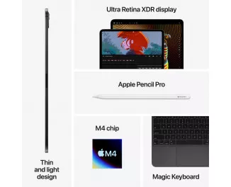 Планшет Apple iPad Pro 11 2024 Wi-Fi + Cellular 1TB Silver (MVW63)