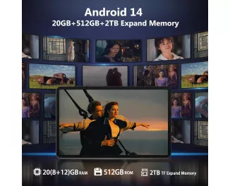 Планшет Doogee T40 Pro LTE 8/512Gb Midnight Black