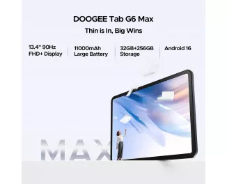 Планшет Doogee Tab G6 Max LTE 6/256Gb Misty Grey