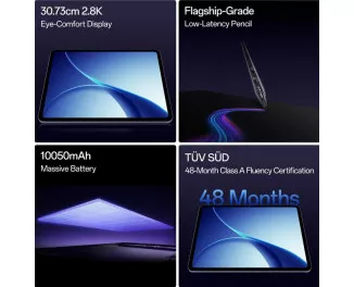 Планшет Oppo Pad 5 Matte Display Edition 5G 8/256GB Starlight Black With Smart Keyboad & Pencil