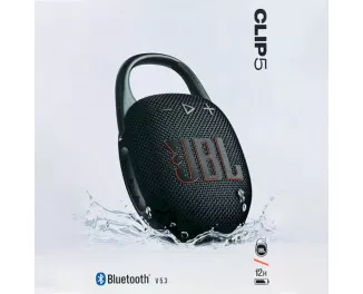 Портативная колонка JBL Clip 5 Black (JBLCLIP5BLK)