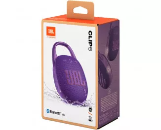 Портативна колонка JBL Clip 5 Purple (JBLCLIP5PUR)