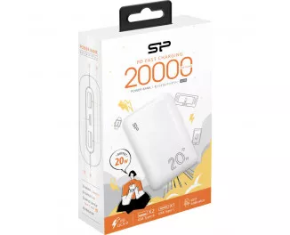 Портативний акумулятор 20000mAh Silicon Power QS58 20Wh White (SP20KMAPBKQS580W)