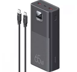 Портативний акумулятор 30000mAh USAMS PB68 QC3.0+PD3.0 65W Black (ATXLOGTC01)