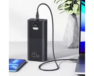Портативний акумулятор 30000mAh USAMS PB68 QC3.0+PD3.0 65W Black (ATXLOGTC01)