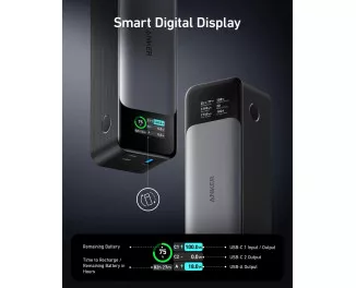 Портативный аккумулятор Anker 737 Power Bank (PowerCore 24K) 24000mAh 140W (A1289011) Black