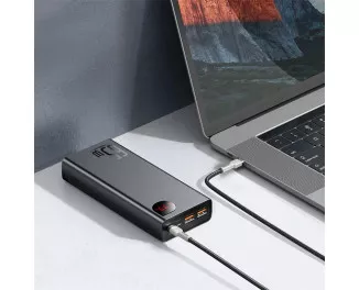 Портативный аккумулятор Baseus Adaman Metal Digital Display 20000mAh 65W (QC3.0 PD3.0) (PPIMDA-D01) Black